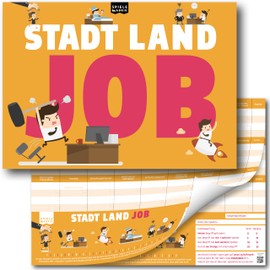 City Country River Office Game Colleagues Gift Office The Game Pad A4 with 24 Categories Office Quiz Job, Boss, Colleague, Boss | Game Classic 2.0 as a Gift Idea for Colleagues | 50 Sheets