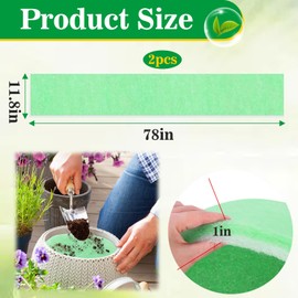 2PC Flower Pot Filler Insert-78.74" x 11.8",Planter Filler Material, Planter Drainage Material of Water-Absorbing, Plants Container Cut to Fit Many Planters, Indoor Outdoor Gardening Plants Container