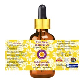 Deve Herbes Pure Cade Essential Oil (Juniperus oxycedrus) with Glass Dropper Natural Therapeutic Grade Steam Distilled 30ml (1 oz)