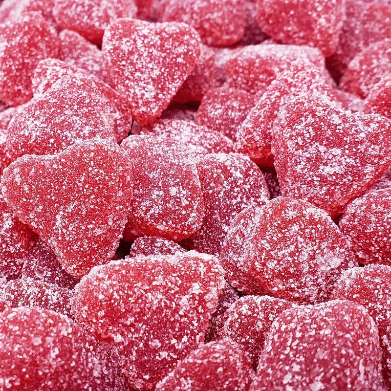 Candy Retailer Cinnamon Jelly Hearts 1 Lb