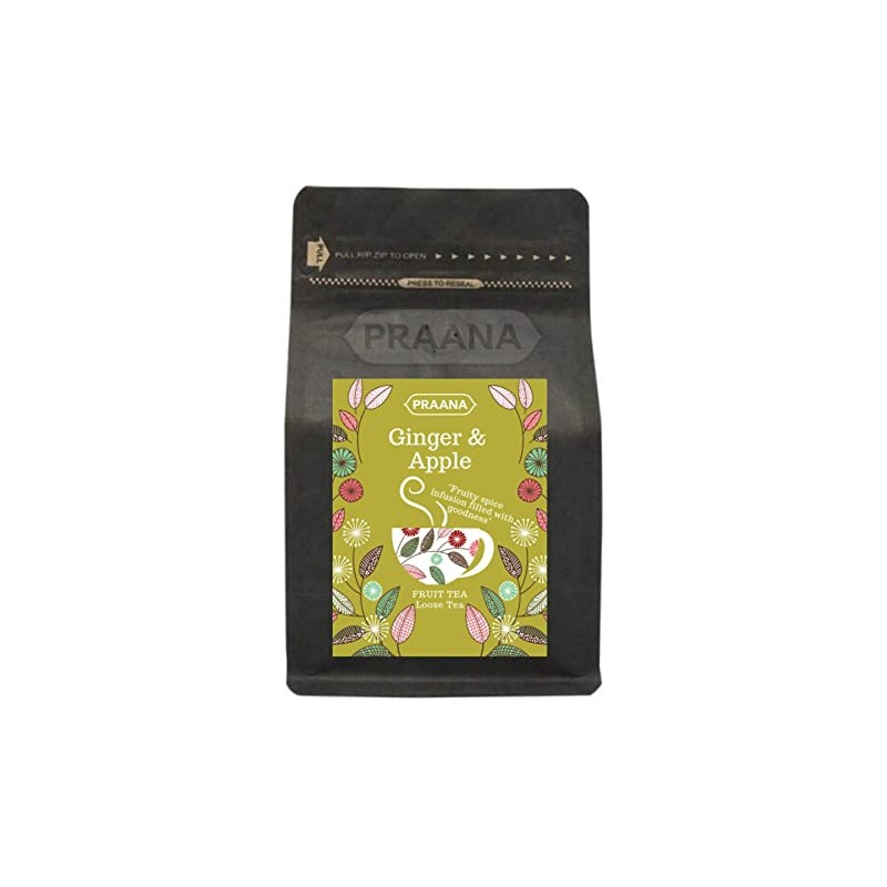 PRAANA TEA Ginger and Apple Fruit Tea, 100 g, 511-100