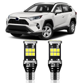 MEALAM T15 921 912 906 LED Bulbs 2835 Chipsets Compatible with 2006-2015 2016 2017 2018 2019 2020 2021 Toyota RAV4 Back Up Reverse Lights Xenon White, Pack of 2