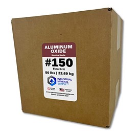 Aluminum Oxide - 50 lbs. or 22. 69 kg. - Sand Blasting Abrasive Media for Sandblasters, Sandblast Guns and Blast Cabinets (#150 - Fine)