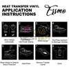 ESSMO Black Glitter Heat Transfer Vinyl HTV Sheet T-Shirt 20"