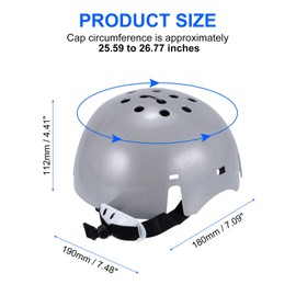 uxcell 2Pcs Bump Cap Insert, ABS Baseball Hard Hat Inserts, Lightweight Safety Bump Cap with Adjustable Strap for Head Protection (Plus Size, Grey)