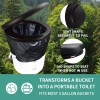 Sailortenx Bucket Toilet Seat with lid,5 Gallon Luggable Loo Bucket