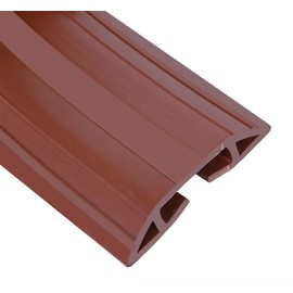 MYFAMIREA 6.5FT Floor Cord Cover Heavy Duty Cable Cover Protector 3 Channels Extension PVC Floor Wire Cover Outdoor Cord Hider Management Cord Cover for Wire on Floor for Home Office Outdoor, Brown