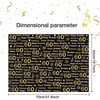 5pcs 50 * 70cm Gold and Black Gift Wrapping Paper