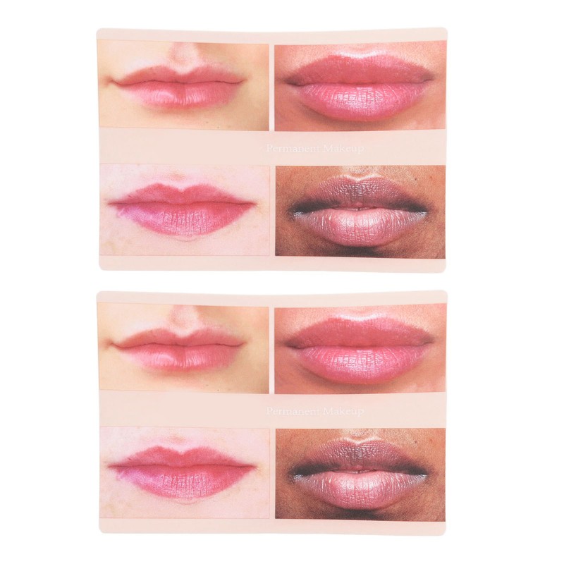 2pcs Lip Practice Skin 4 Lip Shapes Permanent Makeup Lip