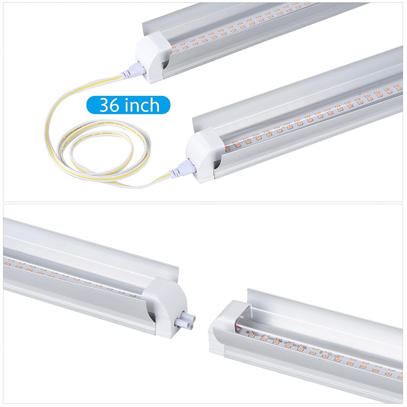 Grow Light, 2ft T8,100W(4 x 25W, 600W Equivalent), Super Bright,