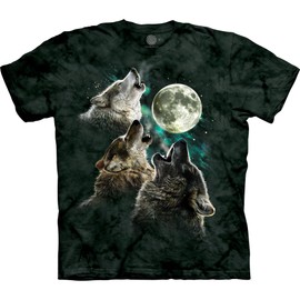 The Mountain Three Wolf Moon T-Shirt – Funny Graphic Tee, Howling Wolf Pack T Shirt | Wolves Print Shirts for Men, Green, XL
