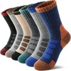 MOSEY KOSY 6 Pairs Children's Merino Wool Hiking Socks Boys
