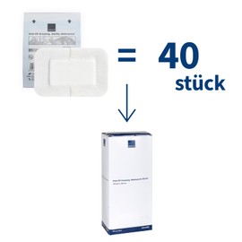 ABENA Sterile Waterproof Wound Dressing, 10 x 30 cm, Sterile Plaster, 4-Ply Individually Packed, Absorbent, Breathable and Skin-Friendly