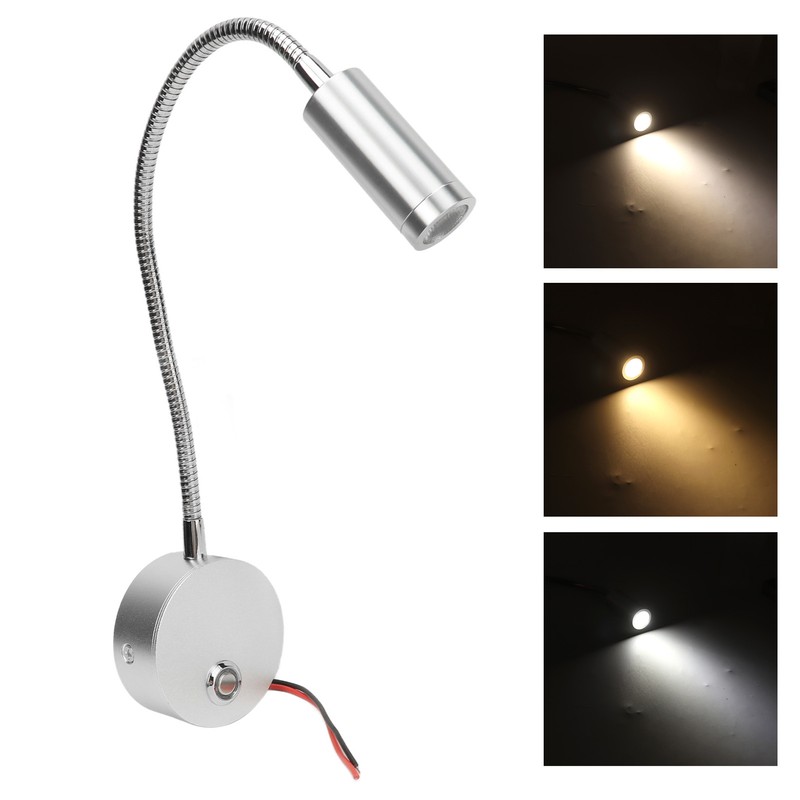 LED Reading Light DC12 to 24V Touch Adjustment USB Charging