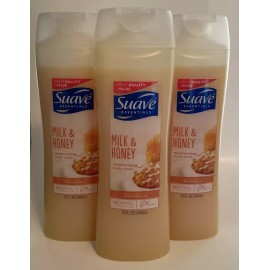 Suave 3 Suave Essentials Milk & Honey Moisturizing Body Wash 15 oz ea