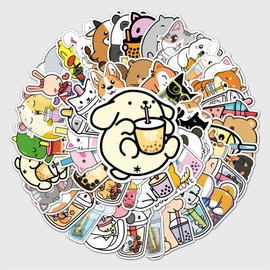 Bric Dodo Pack of 50 Animal Stickers Car Laptop Phone Guitar Skateboard Motorcycle Bicycle Bubble Tea Stickers Set Vinyl Waterproof Aesthetic Stickers for Teenagers Children Adults