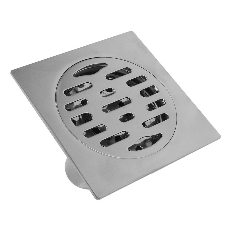 Square Shower Drain Kit 4.3in Stainless Steel Anti Clogging Odor