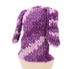 Bunny Ear Knitted Hat Purple Warm Windproof Thicken Stretchy Stylish