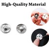 12pcs Snap Fastener Buttons Rust-Proof Metal Sew-On Press Studs for