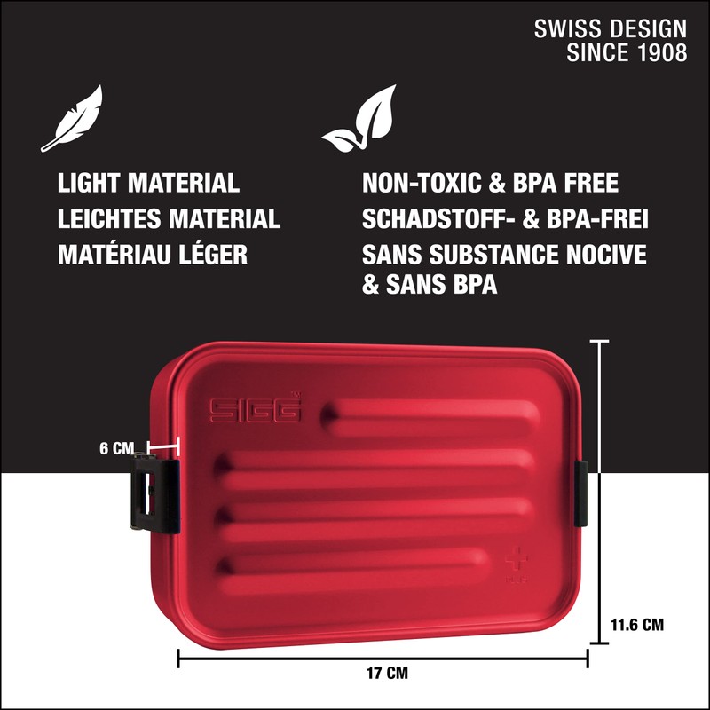 SIGG Metal Box Plus S, lunch box, 0.8 L, modern