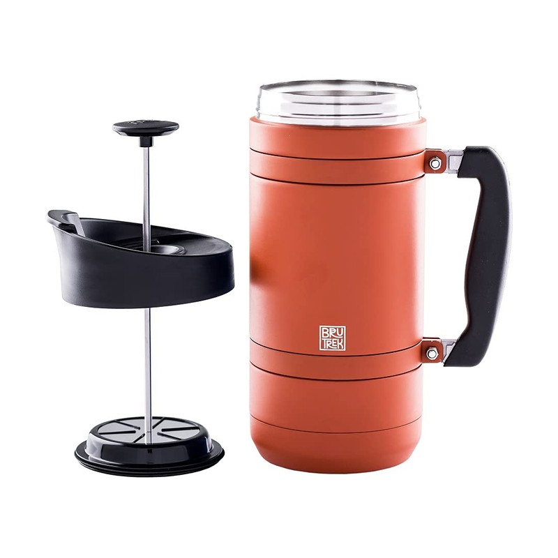 BruTrek BaseCamp Coffee Press - Double Wall Insulated Stainless Steel