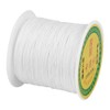 PandaHall 0.5mm White Silky Braided Nylon Thread Chinese Knot Cord