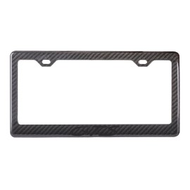 Custom Black on Black GTS License Plate Frame 100% Real Carbon Fiber