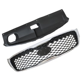 SecosAutoparts 2Pcs Upper Grille Radiator Sight Cover Front Set Compatible with Kia Sorento 2016 2017 2018 Replace# 86360C6000