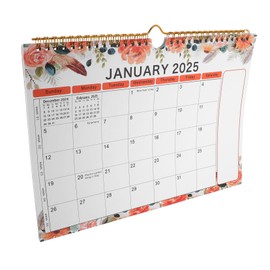 TEHAUX Year Long Flip Calendar Wall Calendars Homeowner for Monthly Month Hanging Paper