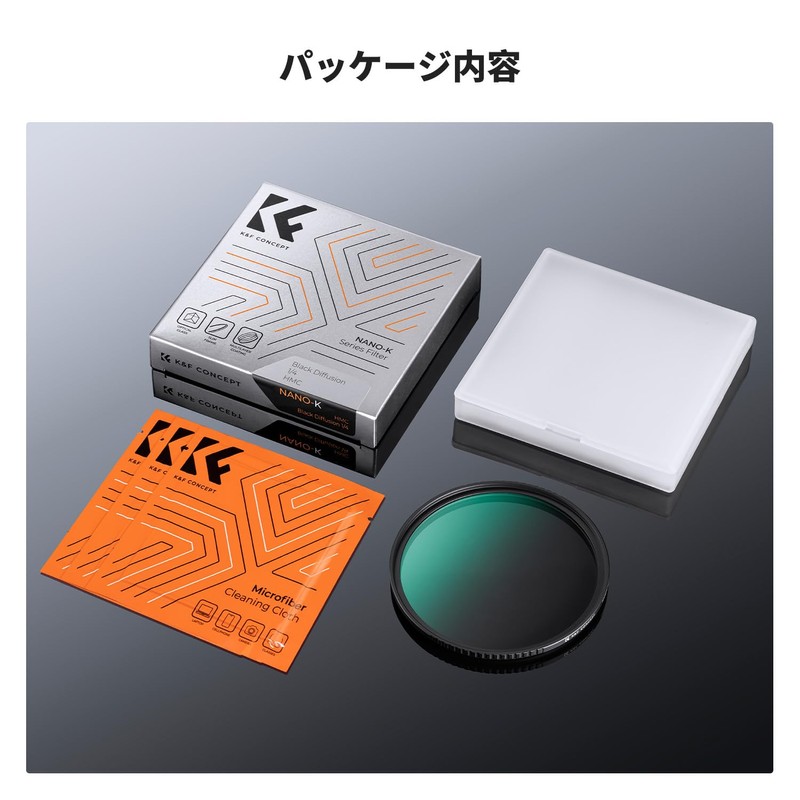 K&F Concept 46mm Black Mist 1/4 Filter, Soft Effect, 1/4