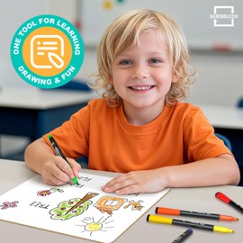 Scribbledo Small White Board Dry Erase Mini Whiteboard 9x12 Inch Small Dry Erase Board Marker Board Dry Erase Lapboards Handheld Personal White Boards for Students Whiteboard Office