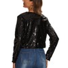 MINTLIMIT Women's Sequin Cardigan Short Open Cardigan Long Sleeve Bolero