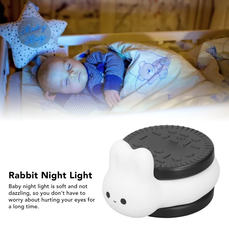 Rabbit Night Light Cute Eye Protection Rechargeable LED Night Lamp