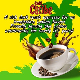 Cafe Caribe 2 Pack - Cafe Caribe Decaf Latin Inspired Ground 100% Espresso Coffee - 10 oz