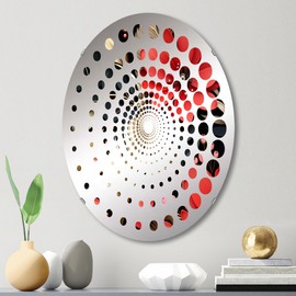 DesignQ 0 wall mirror, Oval Cottage, Traditional mirror, Round Black bathroom mirror, floral vanity mirror Glamorous Hollywood Floral In Red And Black printed mirror decor, oval mirror 20x30