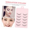 Vaguelly 5 Pairs Makeup Lashes Reusable Simulation Eyelashes for Natural