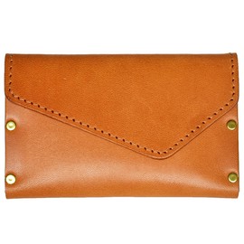 TAVARAT Tps-048 Business Card Holder, Business Card Case, Genuine Leather, Made in Japan, Himeji Leather, Brass, Compact Card Case, Camel