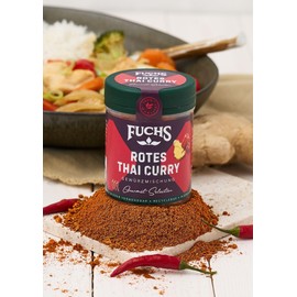 Fuchs Gourmet Selection Asia - Red Thai Curry Spice Mix, Refillable Spice Mix, Ideal for Refining Meat Curries or Vegetarian Vegetable Variations, Vegan, 60 g