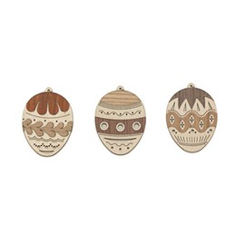 Kuhnert – Pendant / Tree Decoration – Motif: "Easter Eggs" in Set of 6 – Made in Germany