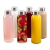 Brieftons 18 Oz Clear Borosilicate Glass Water Bottles With Caps,