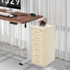 FTUREPAC 6 Drawer File Cabinet with Lock, Beige Vertical Filing