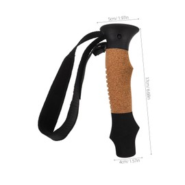 Abaodam Lightweight Cork Replacement Hand Grip for Trekking Poles Easy Install Cane Handle Adapter with Wrist Strap Durable Crutch Handle for Hiking Mountaineering Trail Running Outdoor