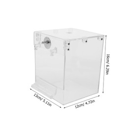 Gatuida 1Pc Transparent Parrot Bath Box Practical Hanging Bird Shower Tub for Cage for Budgies Canaries Cockatiels Helps Clean Moisturize Skin