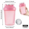 Protein Shaker Bottle 400ml with Stainless Steel Mixing Ball, Leakproof