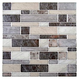 Truu Design Self-Adhesive Peel and Stick Wall Tiles for Walls, Kitchen Backsplash, and Bathroom