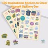 100pcs Inspirational Stickers Pack, Colourful Motivational Stickers for Scrapbooking, Teacher