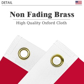 Polish Flag 3x5 Poland State Ensign Flags Three Layer Double Sided Flag Polyester Fiber Bright Color with Durable Canvas Header and 2 Non Fading Brass Grommets