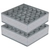 DIMJ Pack of 2 Storage Boxes, 24 Cell Drawer Organiser,