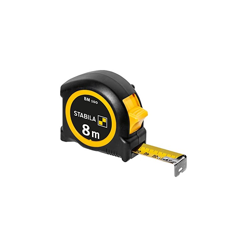STABILA Pocket Tape Measure BM 100 8m 1000 Scale Metric