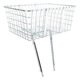 Wald 157 Front Giant Delivery Bicycle Basket (21 x 15 x 9, Silver), (W157B)